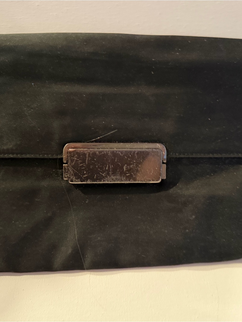 Black  Clutch with Metal Plate